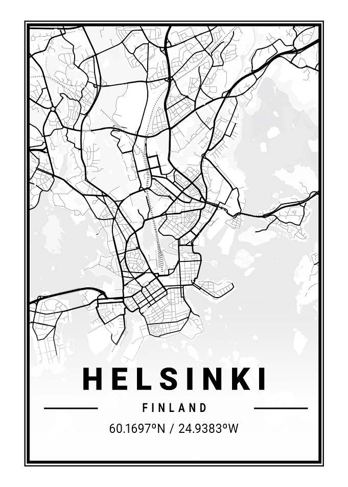 Helsinki Light City Map