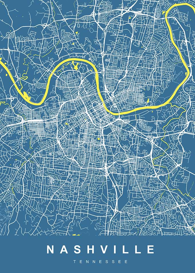 Map Nashville Tennessee