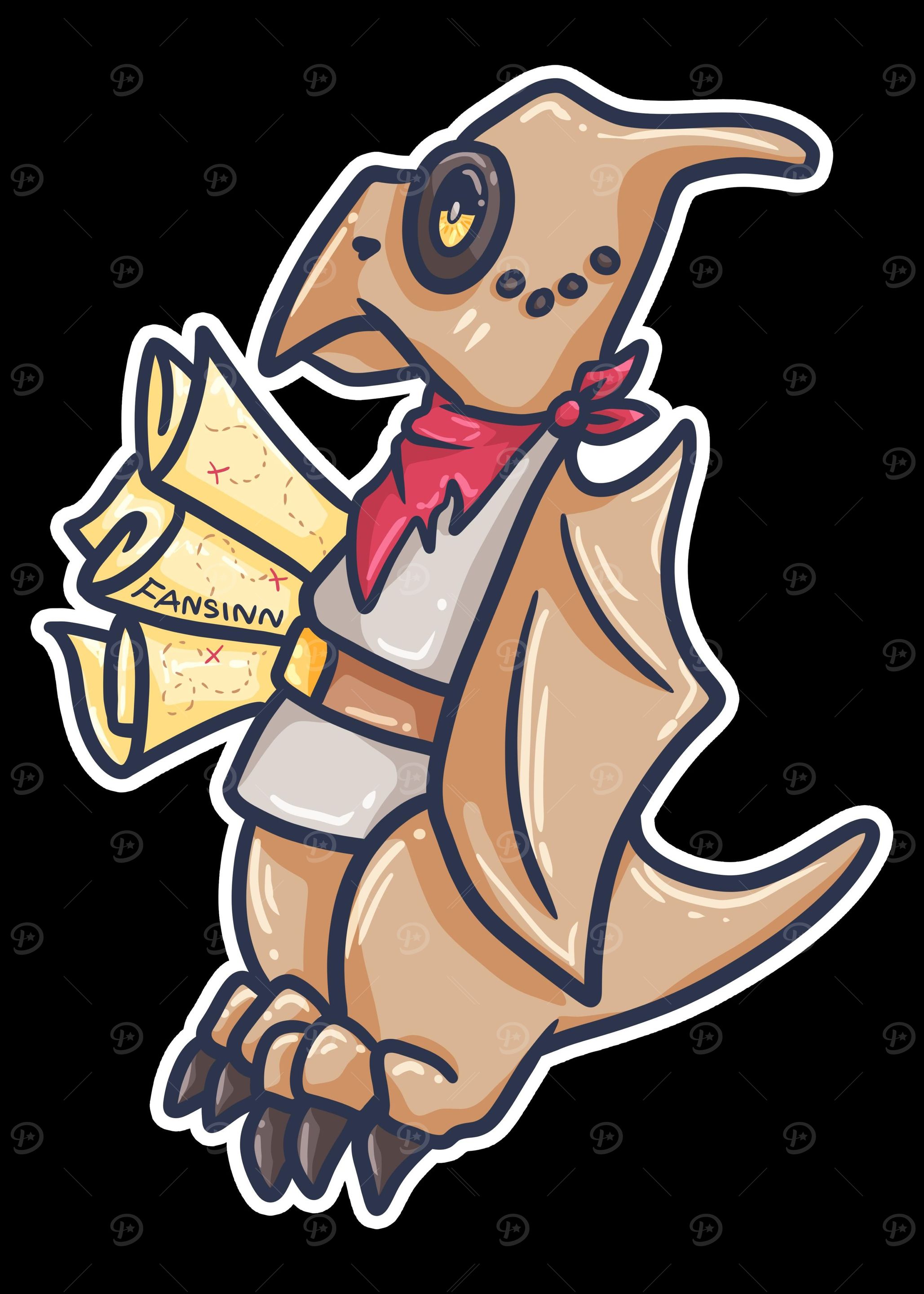 Pirate treasure map dinosa