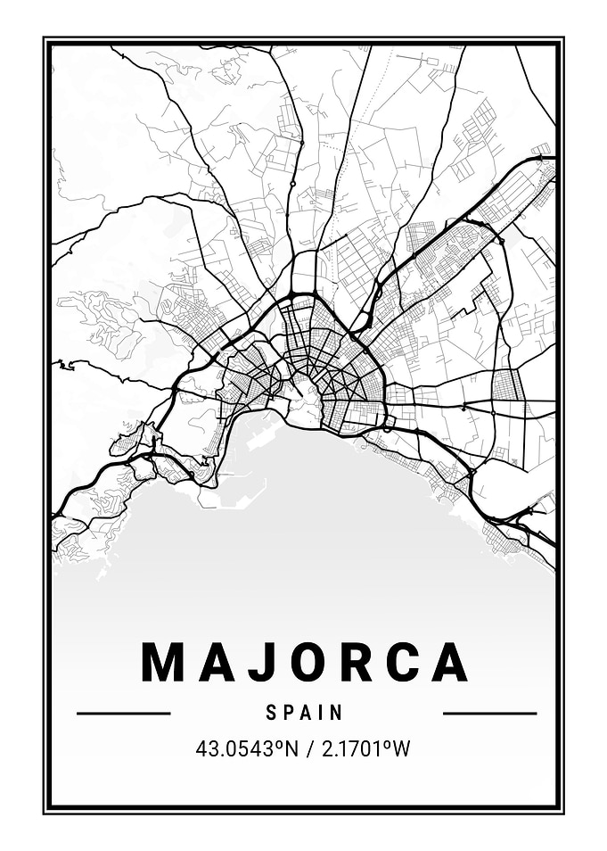 Majorca Light City Map