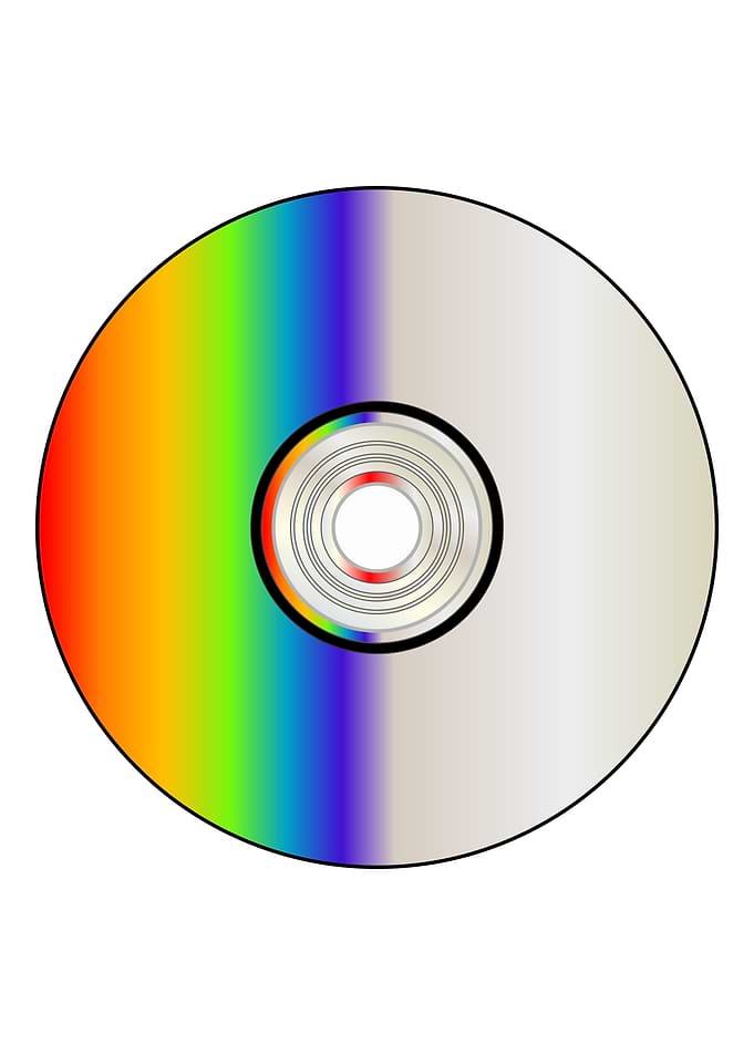 Blank CD Disc With Rainbow