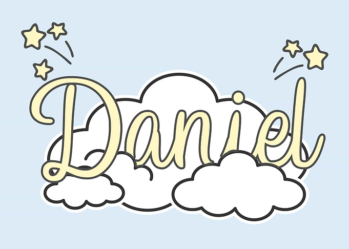 Daniel Baby Name Gift Sign