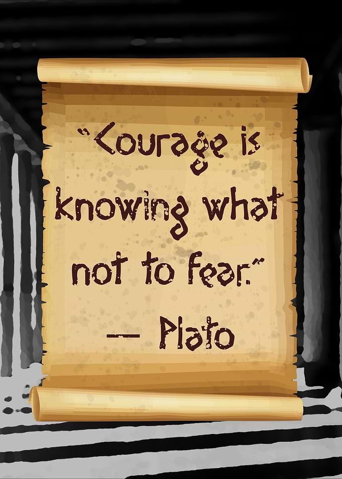 Courage is plato