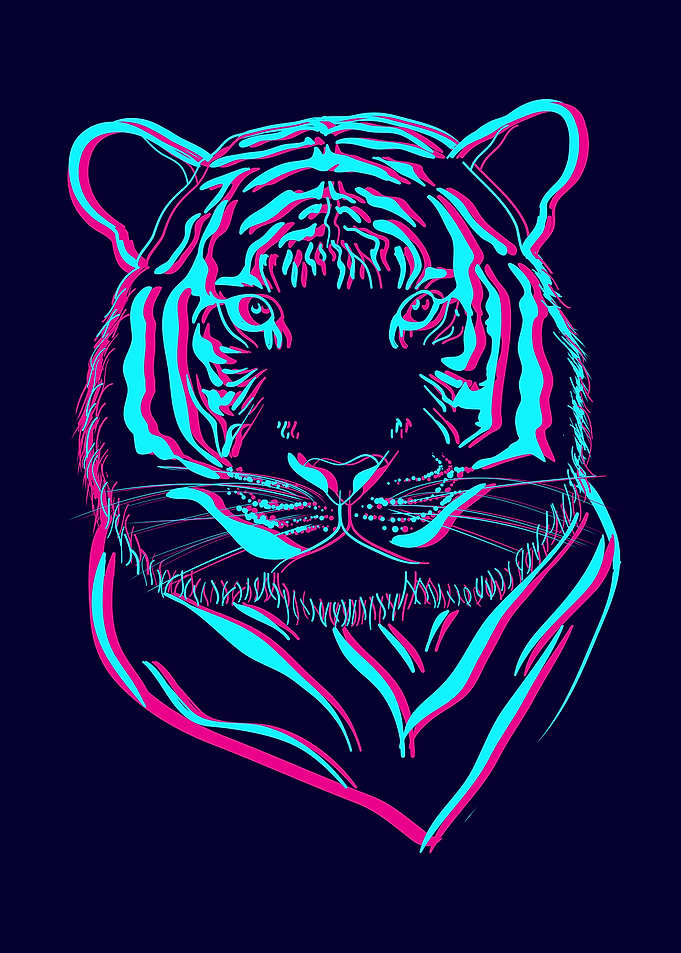 Tiger Pop Art Illustration