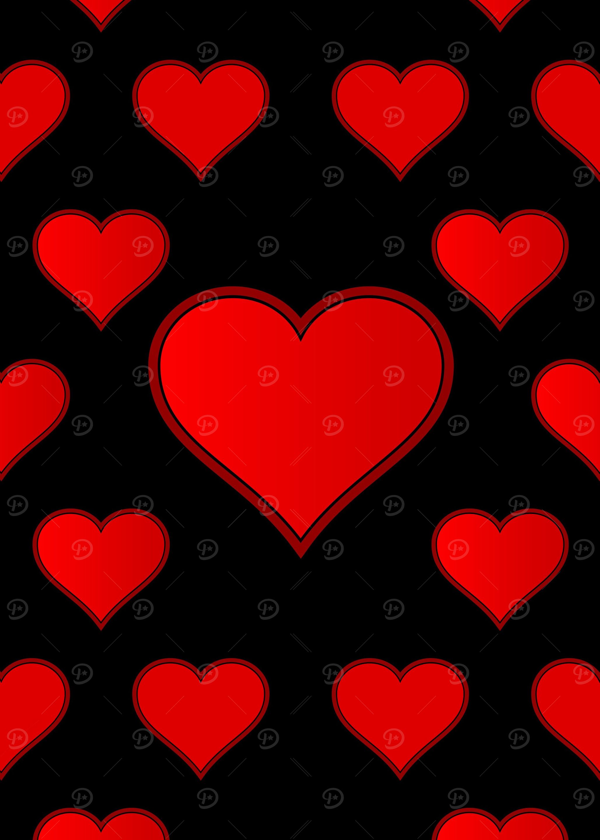 Large Red Love Hearts