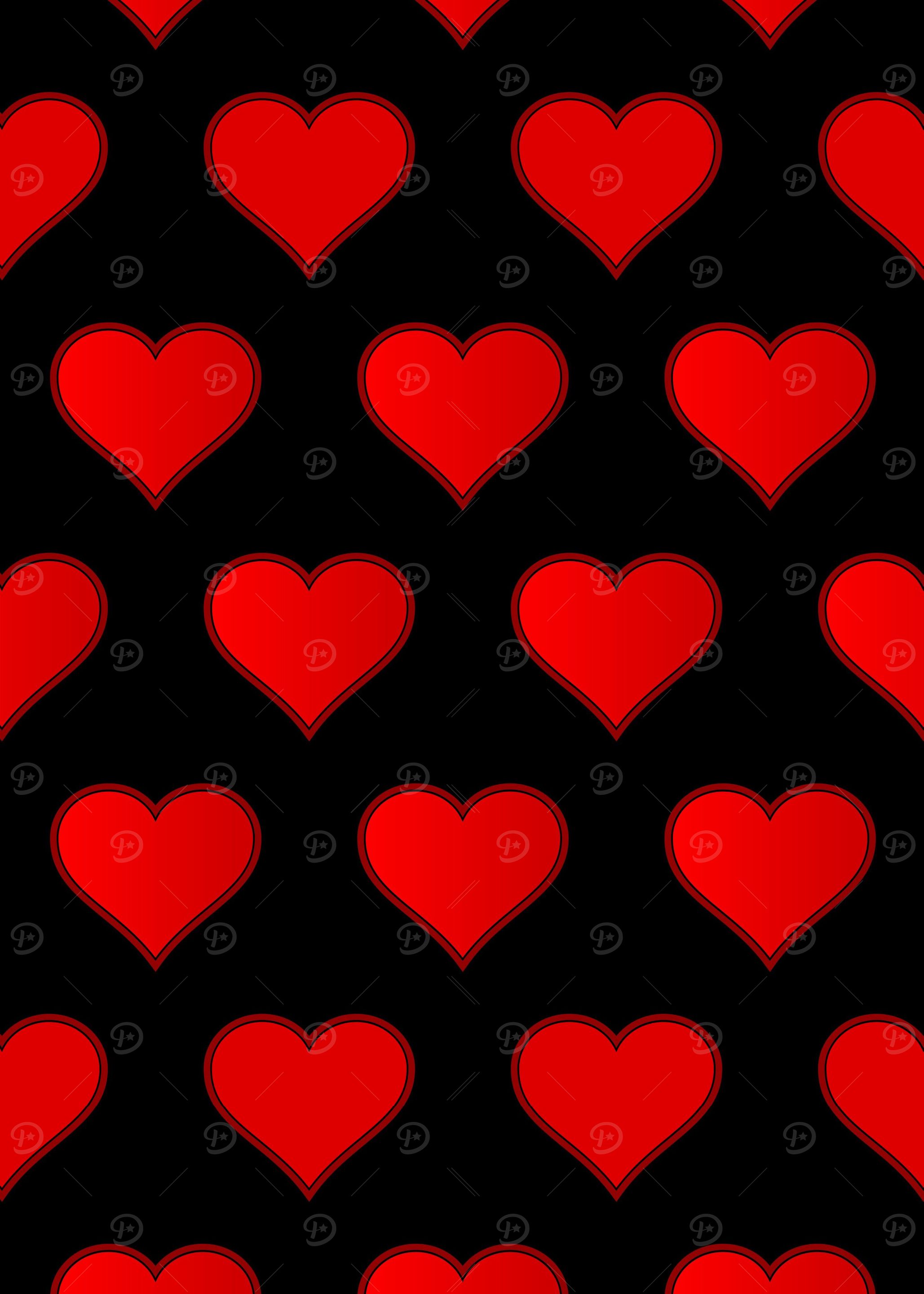 Red Love Heart Repeating