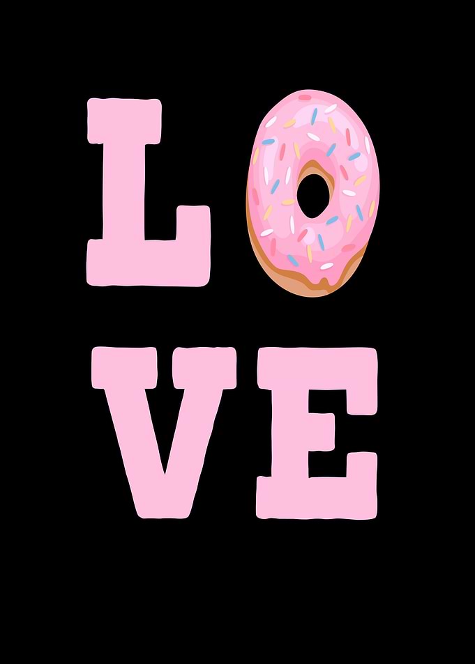 Donuts Love Heart Love