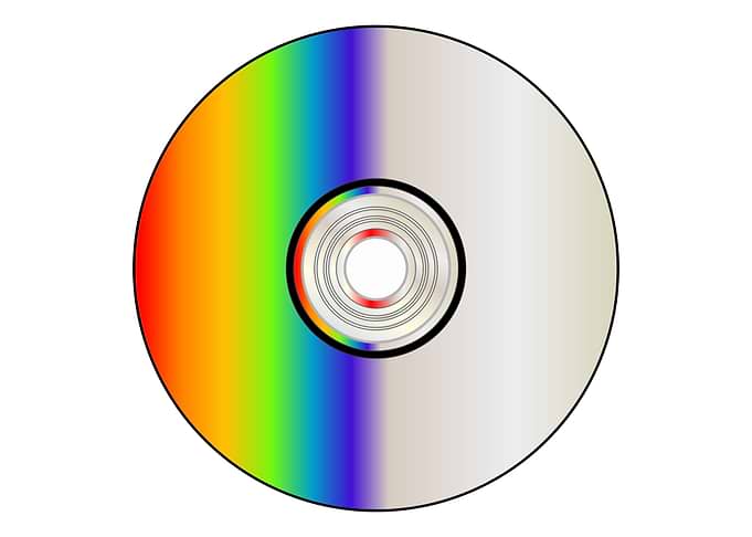 Blank CD Disc With Rainbow