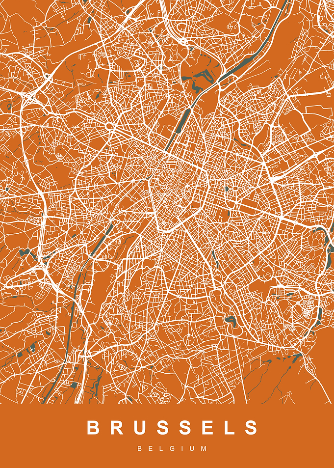 Map Brussels Belgium