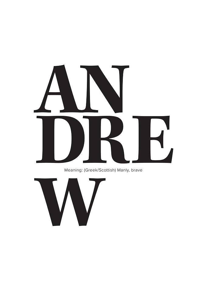 Andrew Name Poster