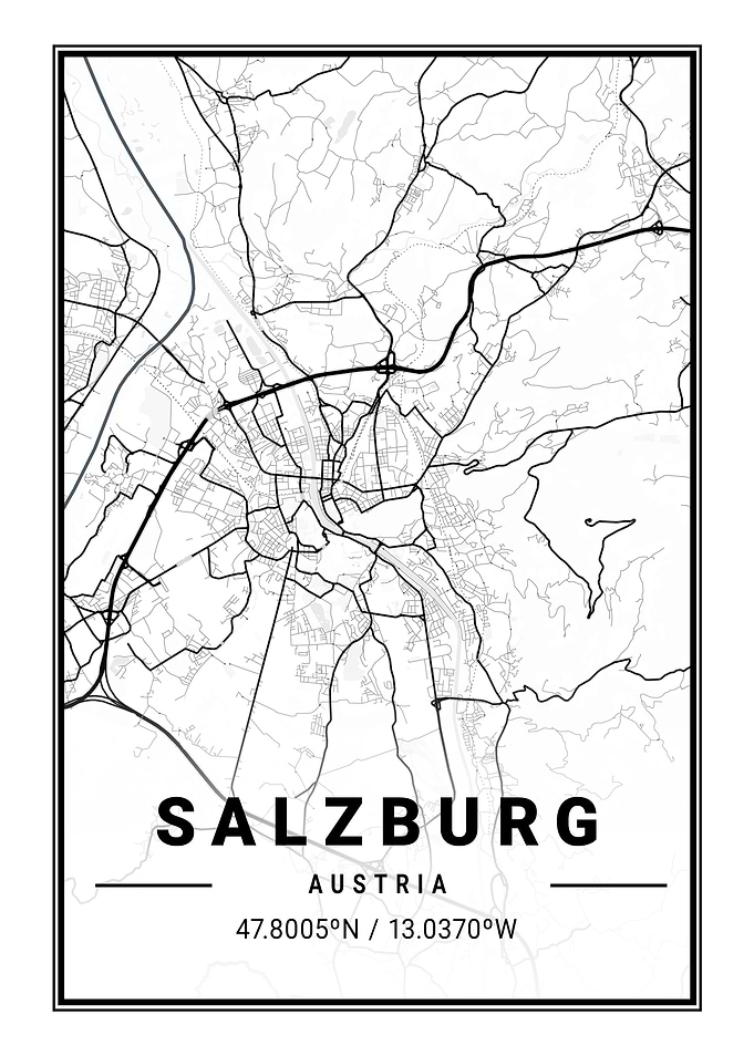 Salzburg Light City Map