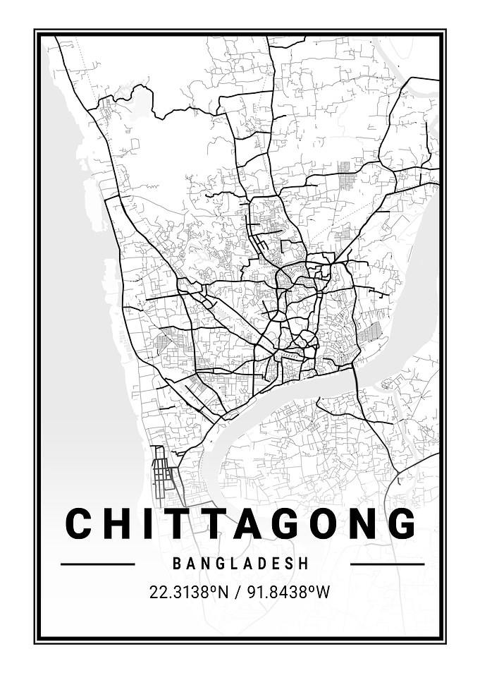 Chittagong Light City Map