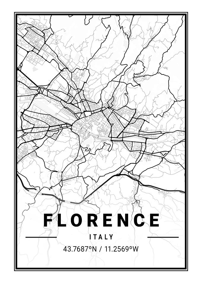 Florence Light City Map