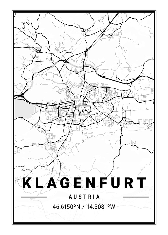 Klagenfurt Light City Map