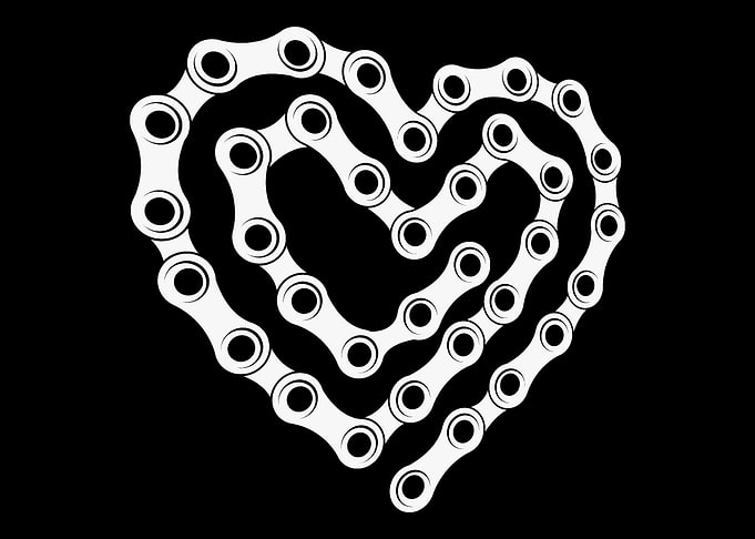 Bicycle Heart Cyclist And