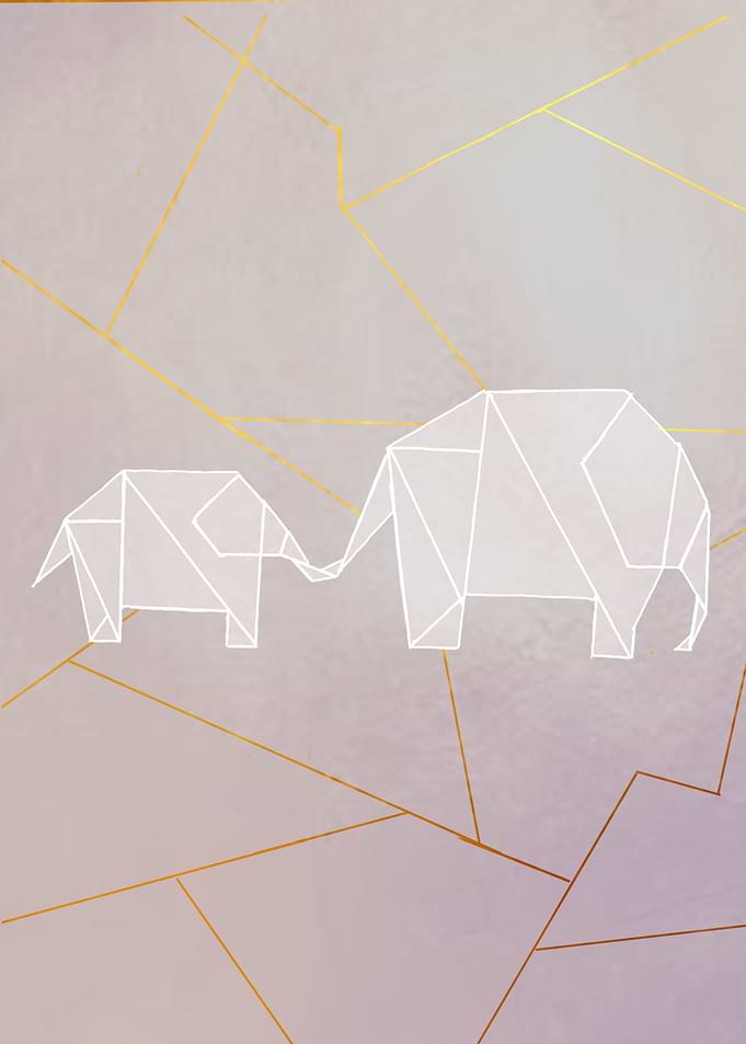 baby elephant lines