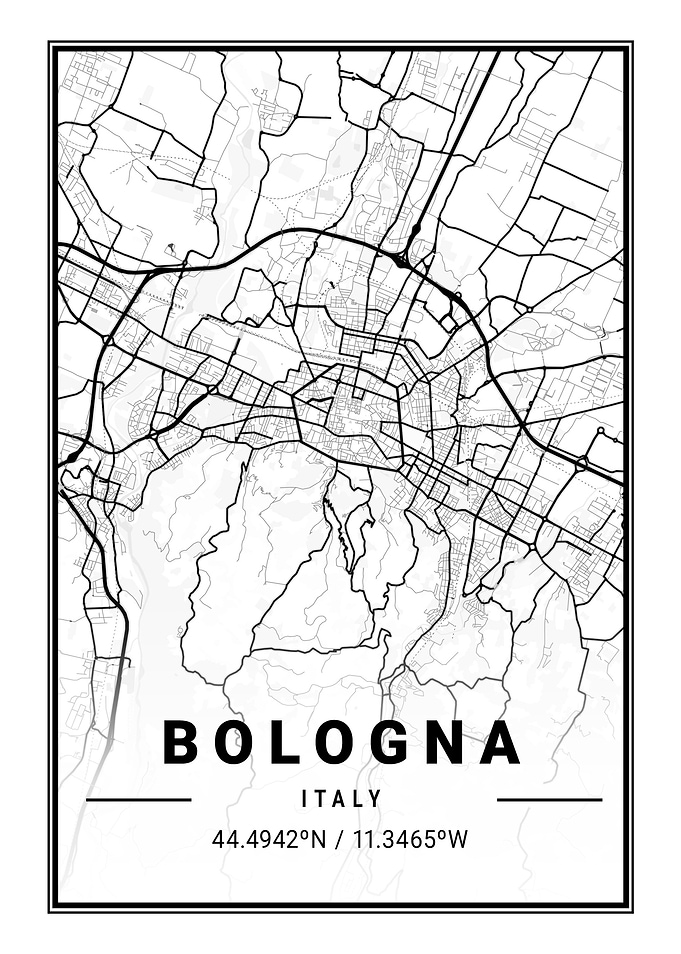 Bologna Light City Map