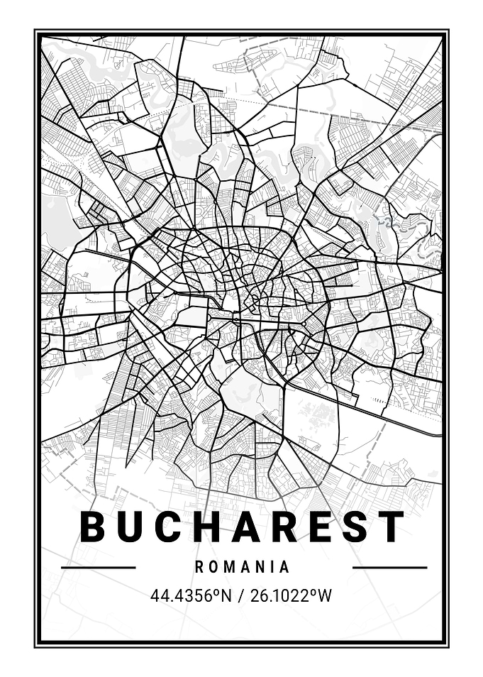 Bucharest Light City Map