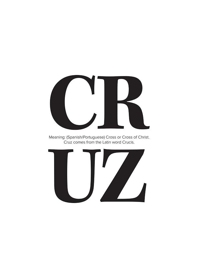 Cruz Name Poster