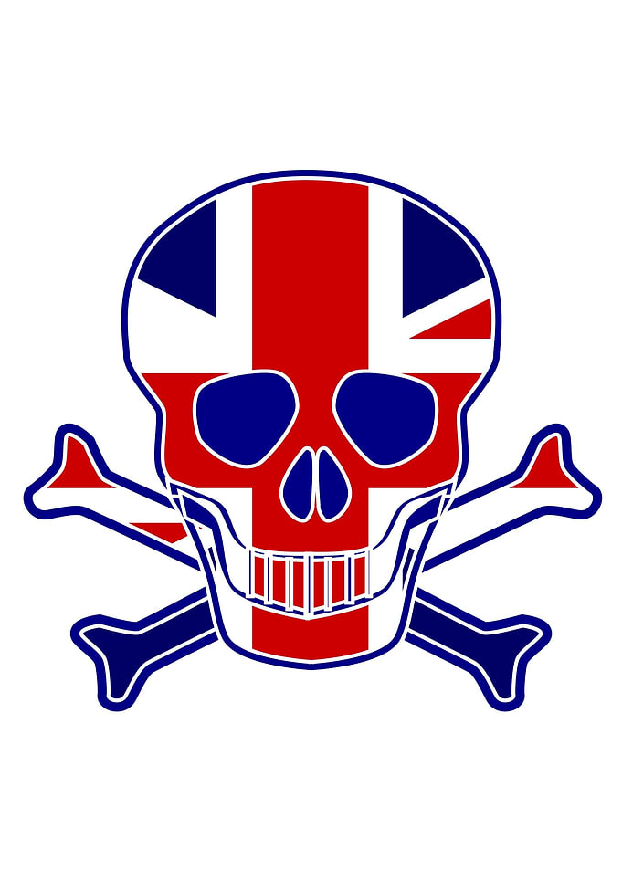 British Flag Skull