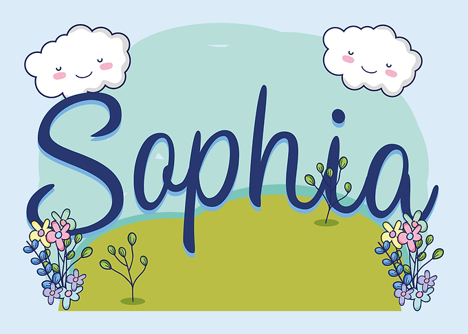 SOPHIA Baby Name Sign Gift