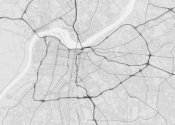 Louisville USA Map