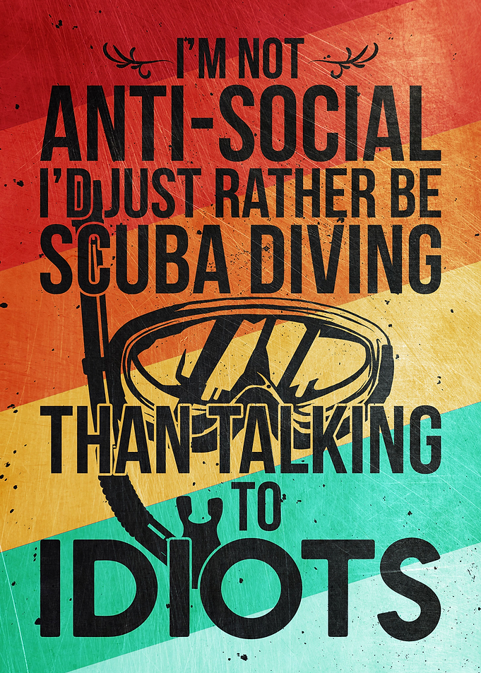 Scuba Diving Retro Design