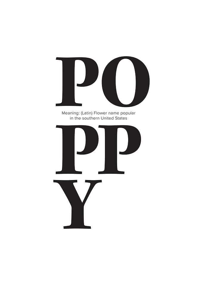 Poppy Name Poster