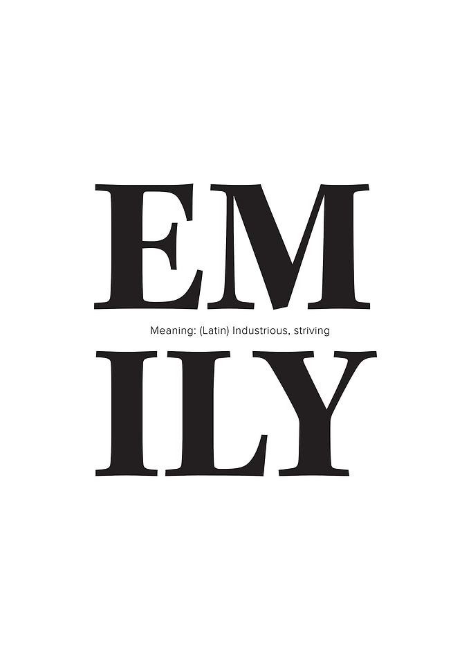 Emily Name Poster