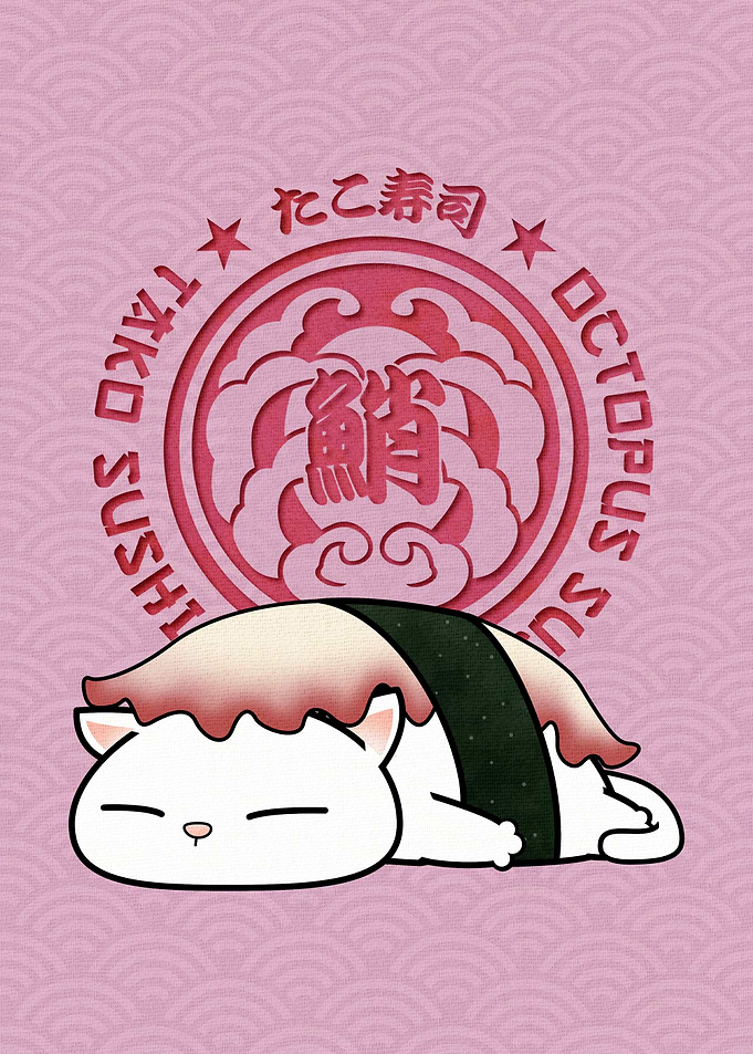 Chubby Cat Octopus Sushi