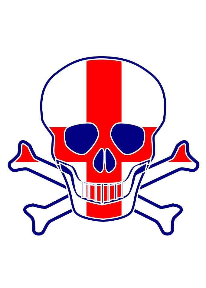 England Flag Skull