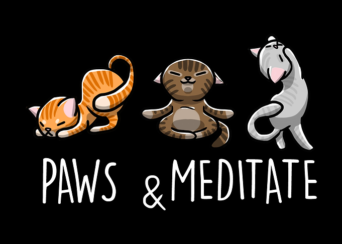 Paws Meditate Yoga Pose