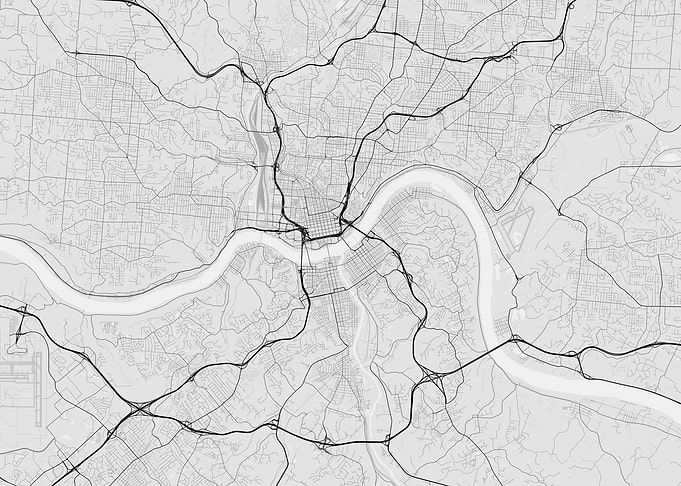 Cincinnati USA Map