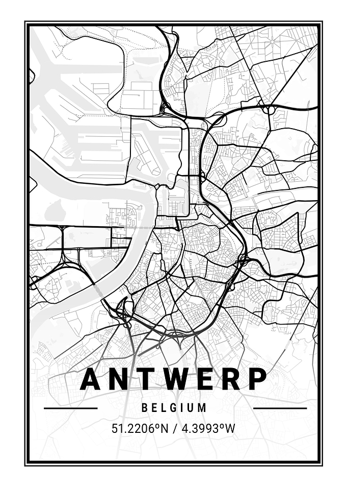 Antwerp Light City Map