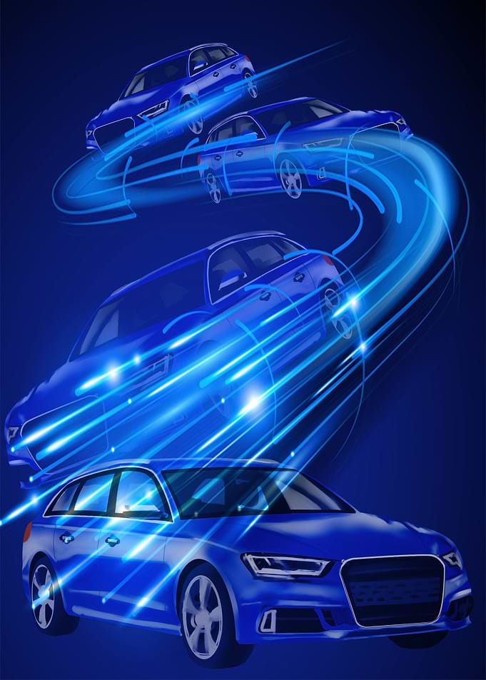 Blue Car drive