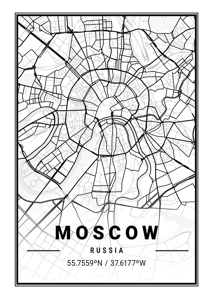 Moscow Light City Map