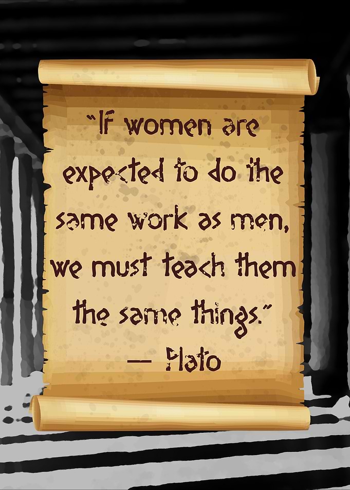 Plato woman same as men