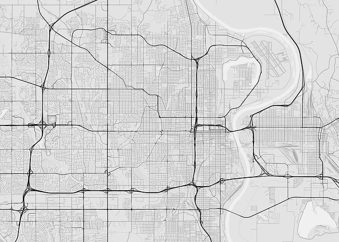 Omaha USA Map