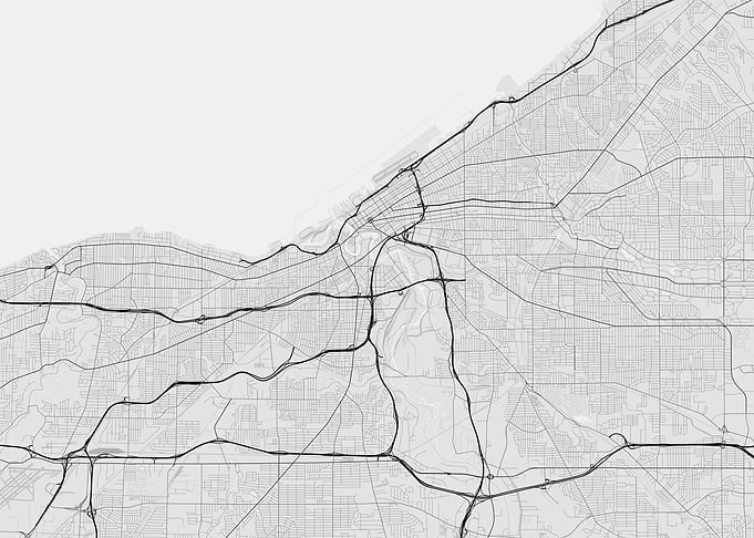 Cleveland USA Map