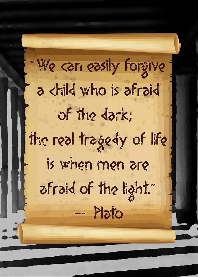 Plato afraid of the light