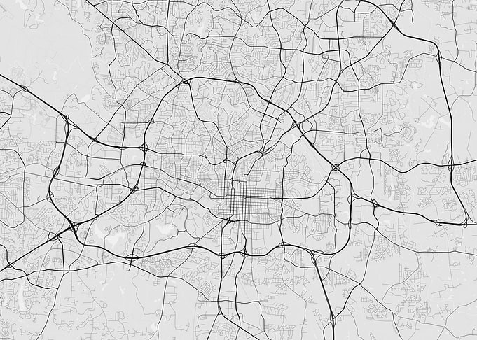 Raleigh USA Map