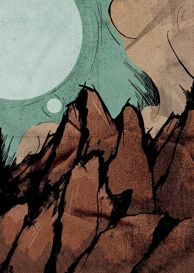 The rocks and the clouds