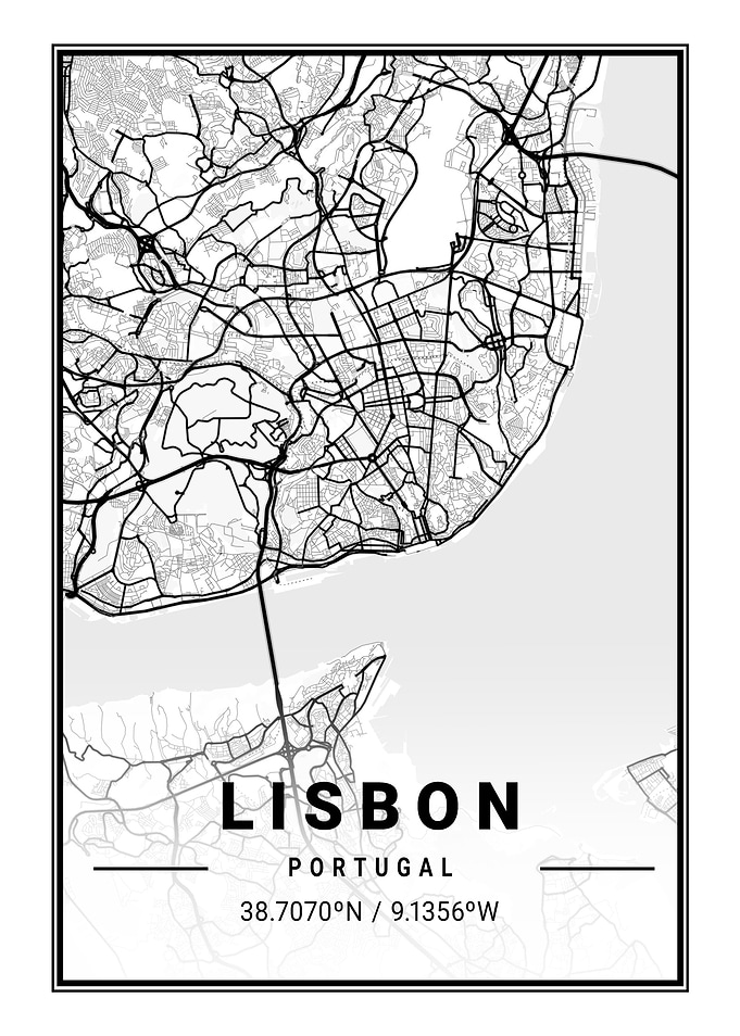 Lisbon Light City Map