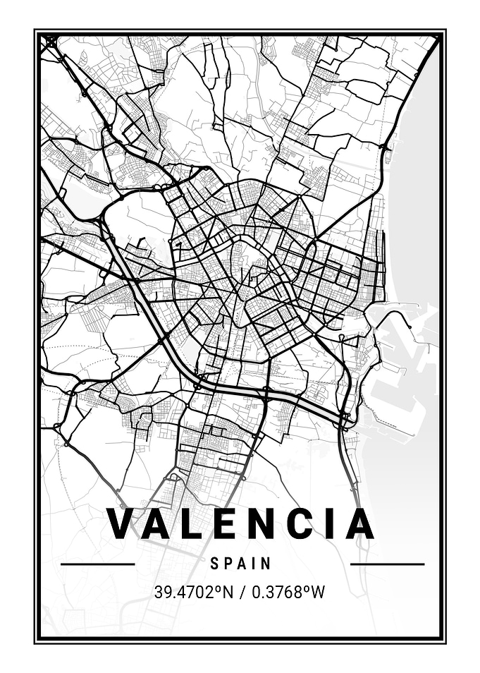 Valencia Light City Map