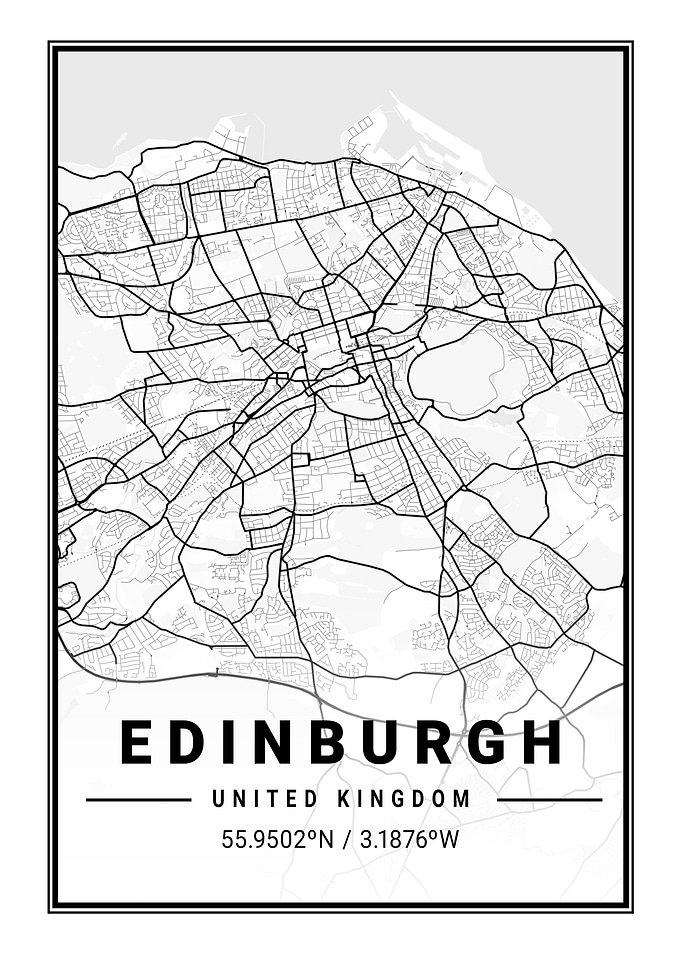 Edinburgh Light City Map