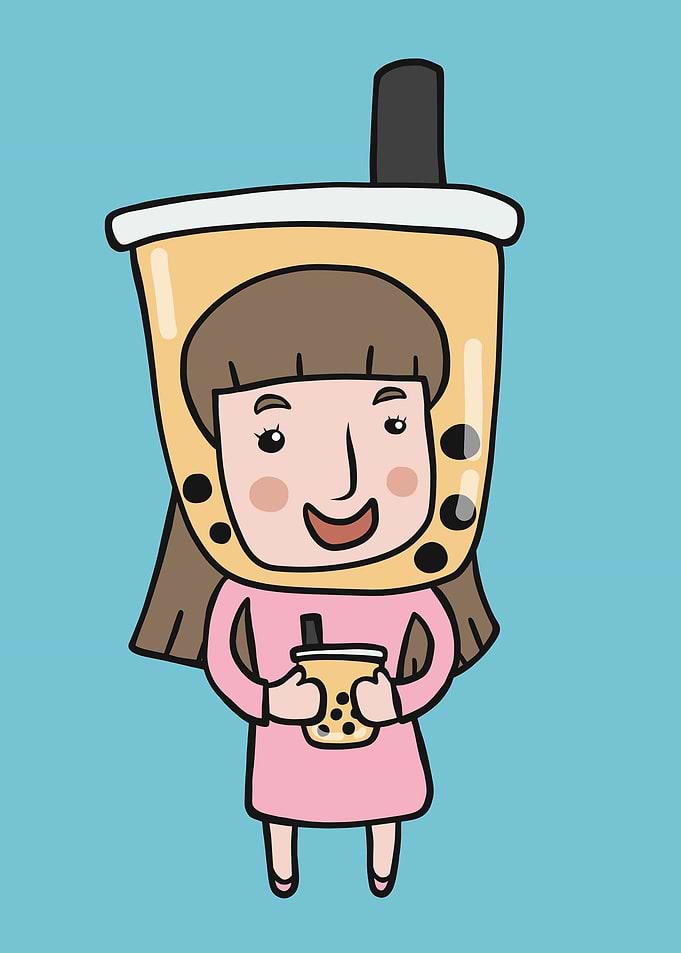 Bubble tea woman