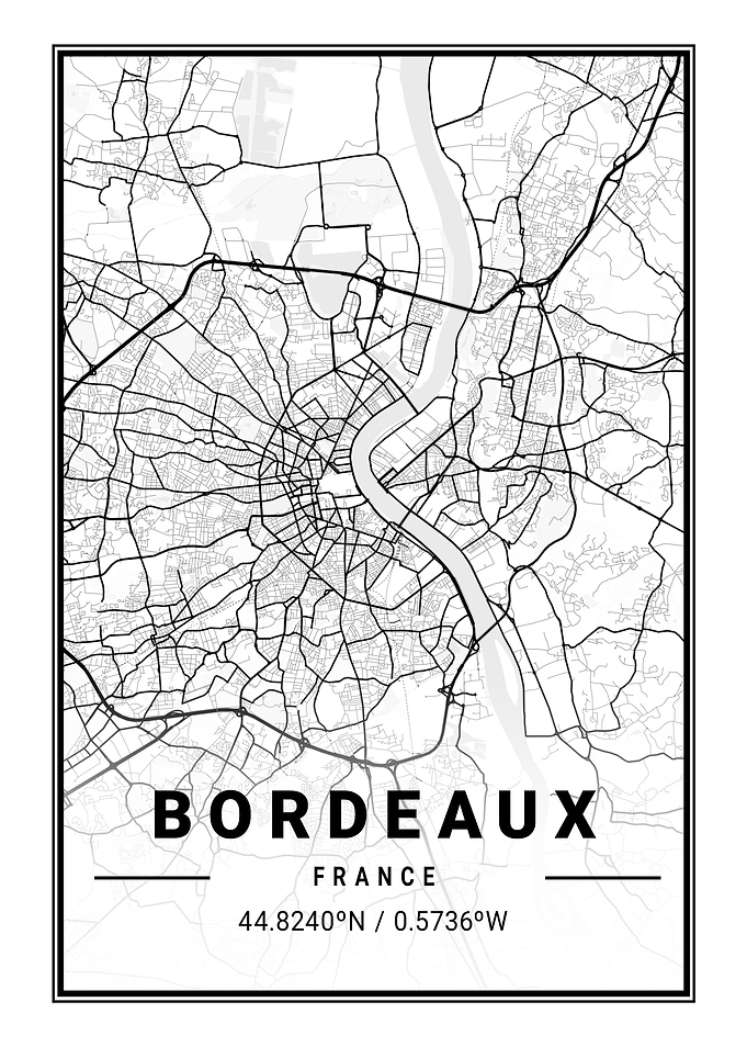 Bordeaux Light City Map