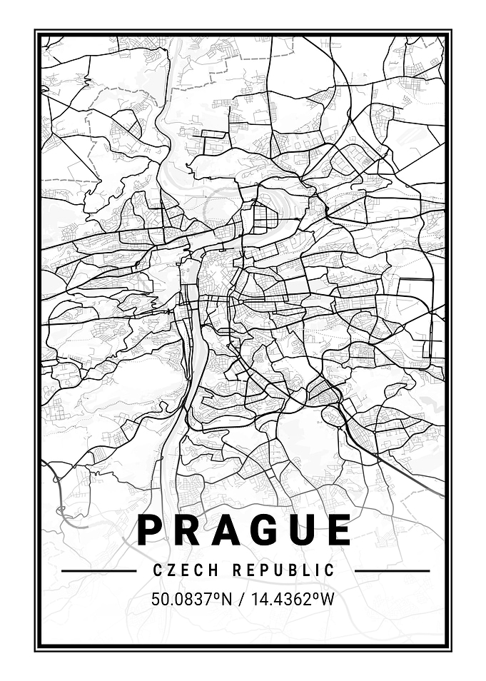 Prague Light City Map