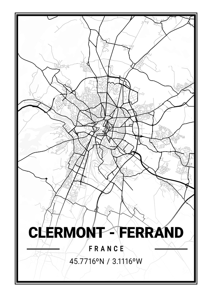 Clermont Ferrand City Map