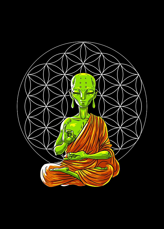 Alien Lotus Pose Yoga